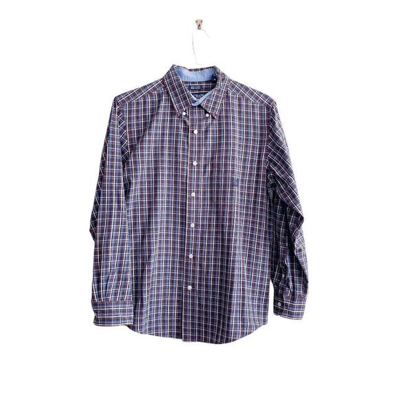Chaps Mens Shirt Long Sleeve Button Down Easy Care Multicolour Medium - Picture 1 of 7